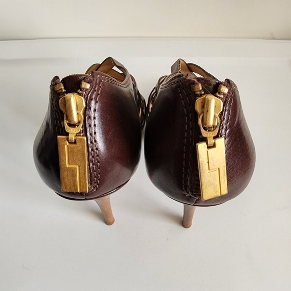 L.A.M.B Brown Strappy Stilettos/Heels Size 8.5 - Picture 4 of 9